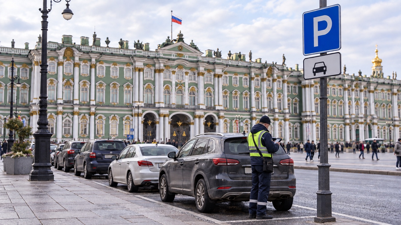 Платное парковочное пространство Санкт-Петербурга — проектная иллюстрация